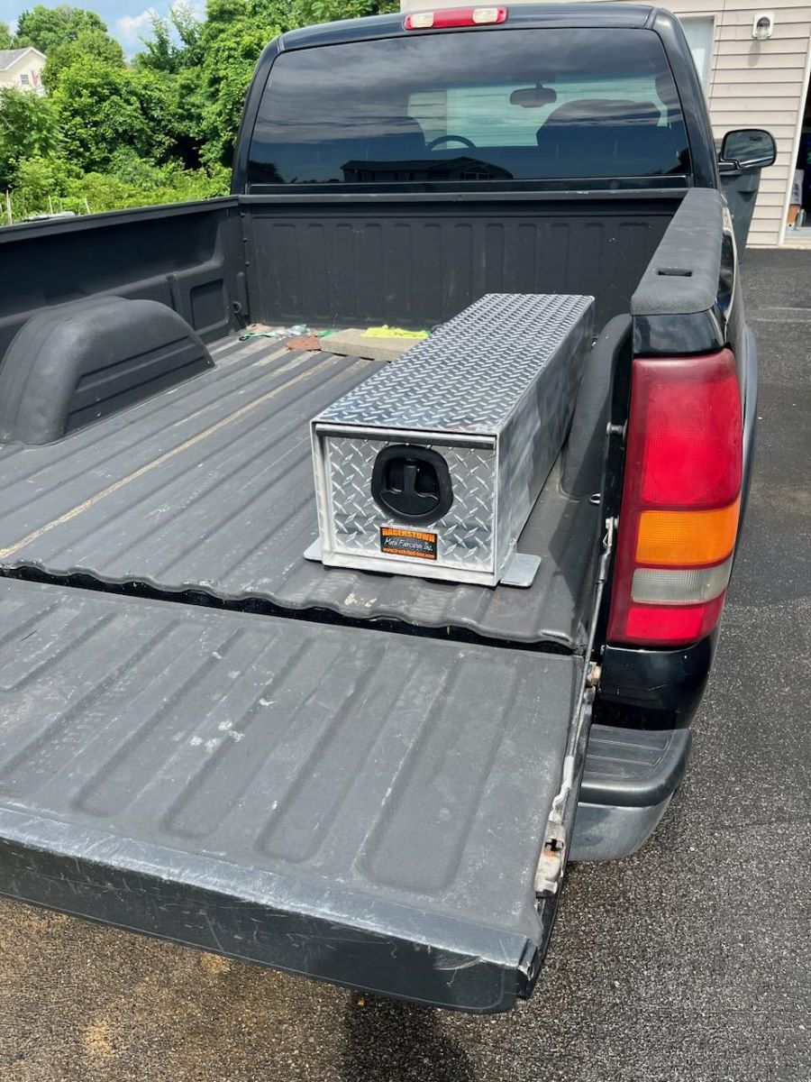 narrow one drawer truck bed tool box